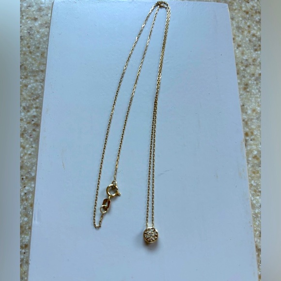 Gorjana 14k Gold Pave Bezel Diamond Necklace. Retired. - Picture 6 of 7